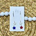 Red White and Blue Star Double and Triple Dangle
